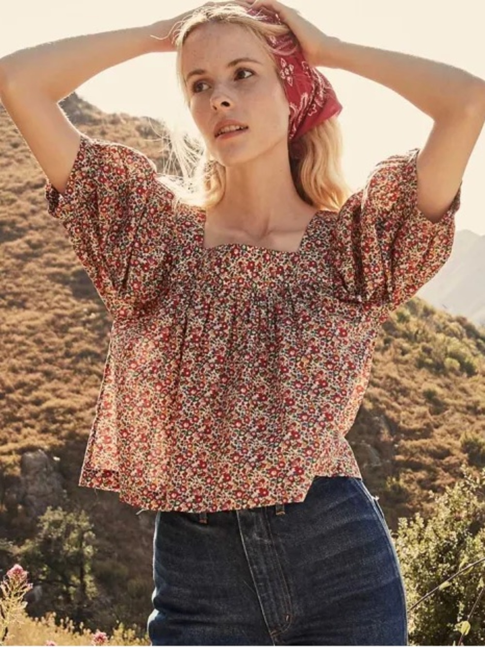 Doen Skyla top in liberty fabric NWT RARE